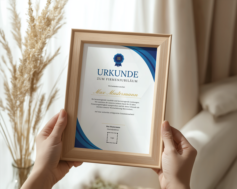 Urkunde zum Mitarbeiterjubiläum – Bestandskunden Etsy