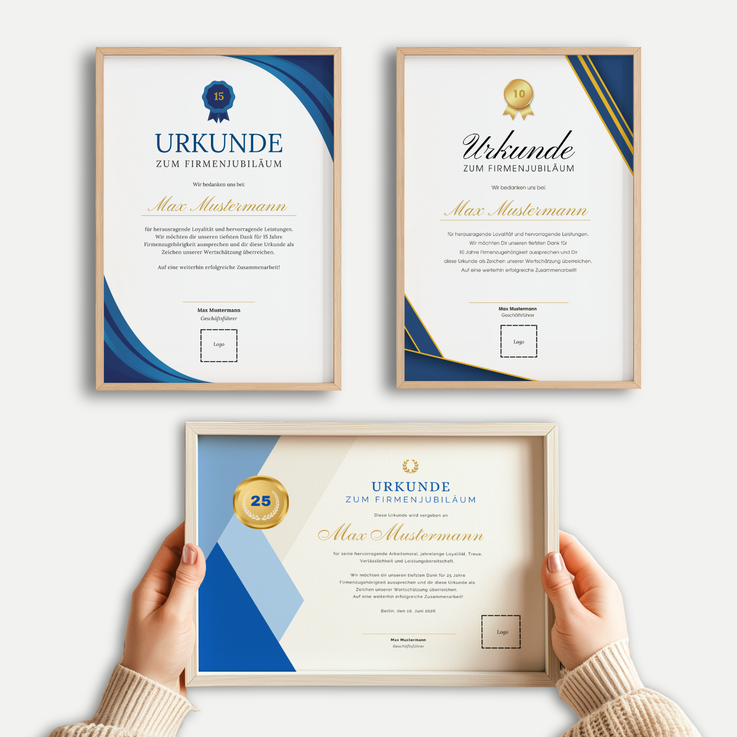 Standard-Vorlagen – 3 Gestaltungsvarianten