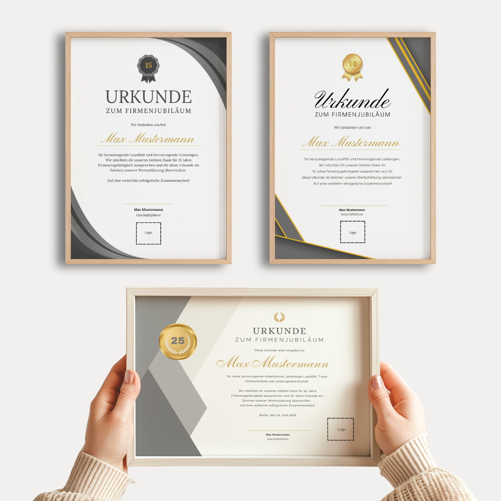 Standard-Vorlagen – 3 Gestaltungsvarianten