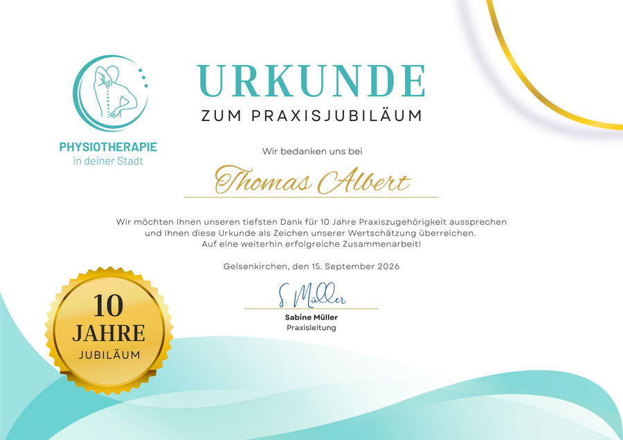 So könnte Ihre Urkunde bearbeitet aussehen.