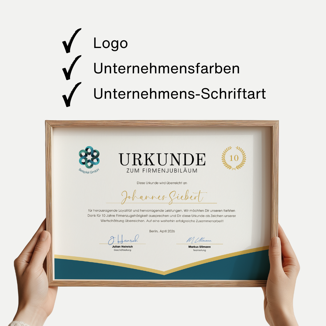 Individuelle Vorlage im Unternehmensdesign