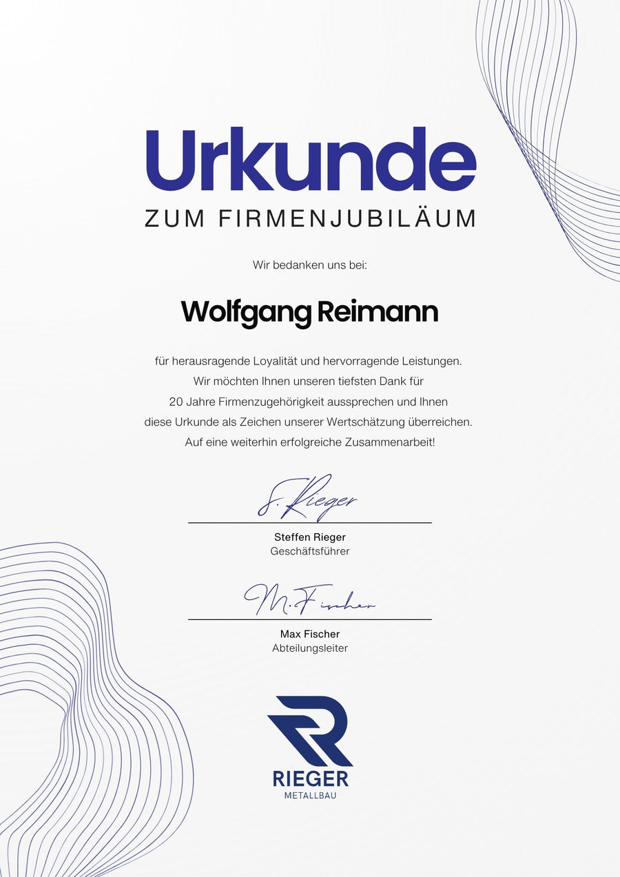 So könnte Ihre Urkunde aussehen
